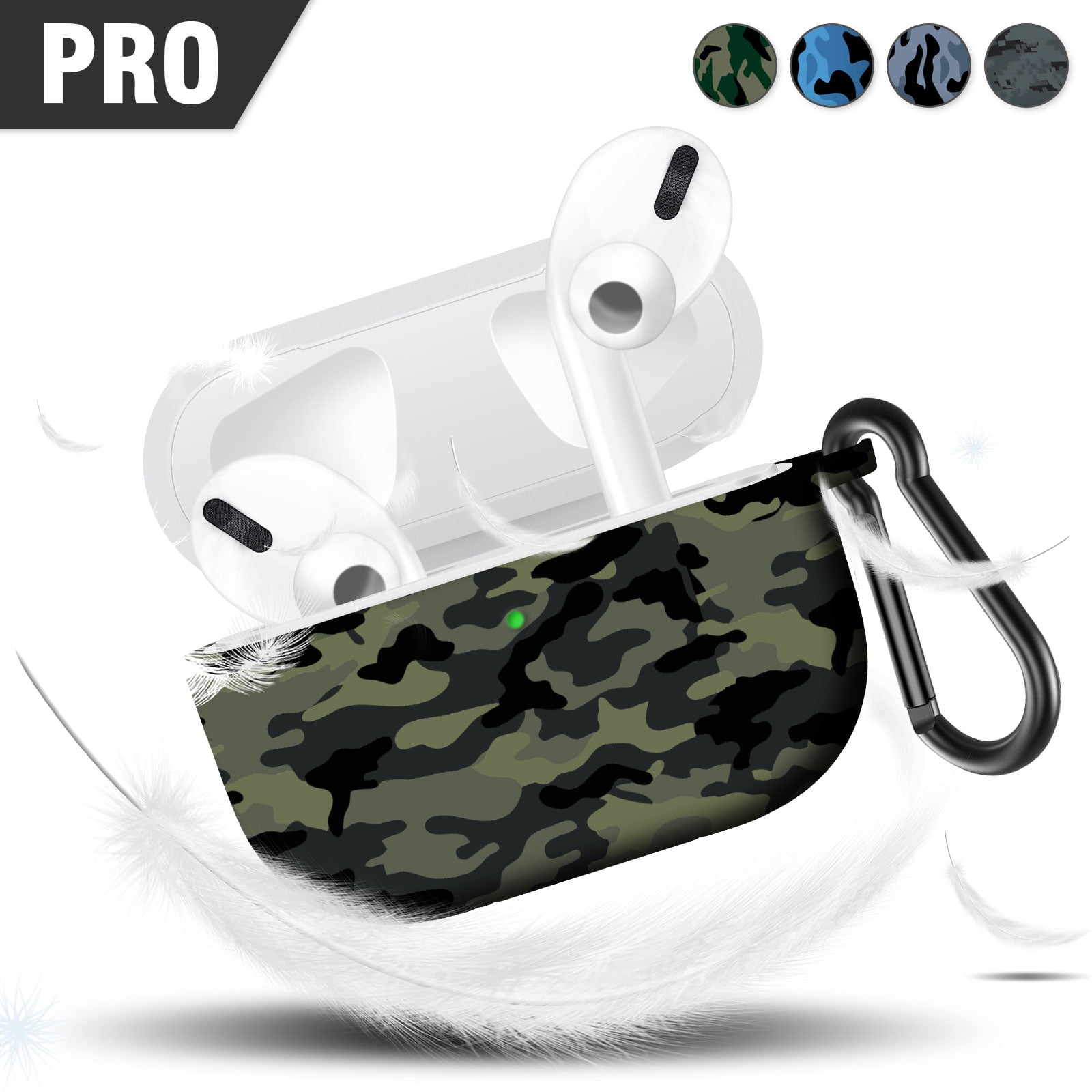 EEEKit Camouflage Protective Silicone Cover Fit for Airpods Pro 2019