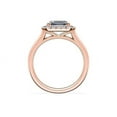 thumbnail image 2 of 0.65 Carat Brilliant Emerald Cut Natural Diamond Halo Beautiful Ring for Engagement Solid 14K Rose Gold Size 9, 2 of 8