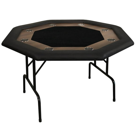 Table octogonale avec contour de bois