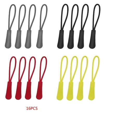 

BECARSTIAY 16pcs Colorful Durable Strong Nonslip Textured Nylon Zipper Extension Cord Pull Ropes Fixer