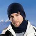 thumbnail image 5 of 3 Pcs Men Winter Beanie Hat Casual Scarf and Touch Screen Gloves Set for Men, 5 of 5