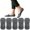 Dark Gray 5x, variant on Ljudmp 1Pair Women's No Show Socks Low Cut Ankle Non Slip Breathable Cotton Flat Boat Line Invisible Socks with Silicone Heel Grips for Flats Heals Loafers Light Ashy 1x