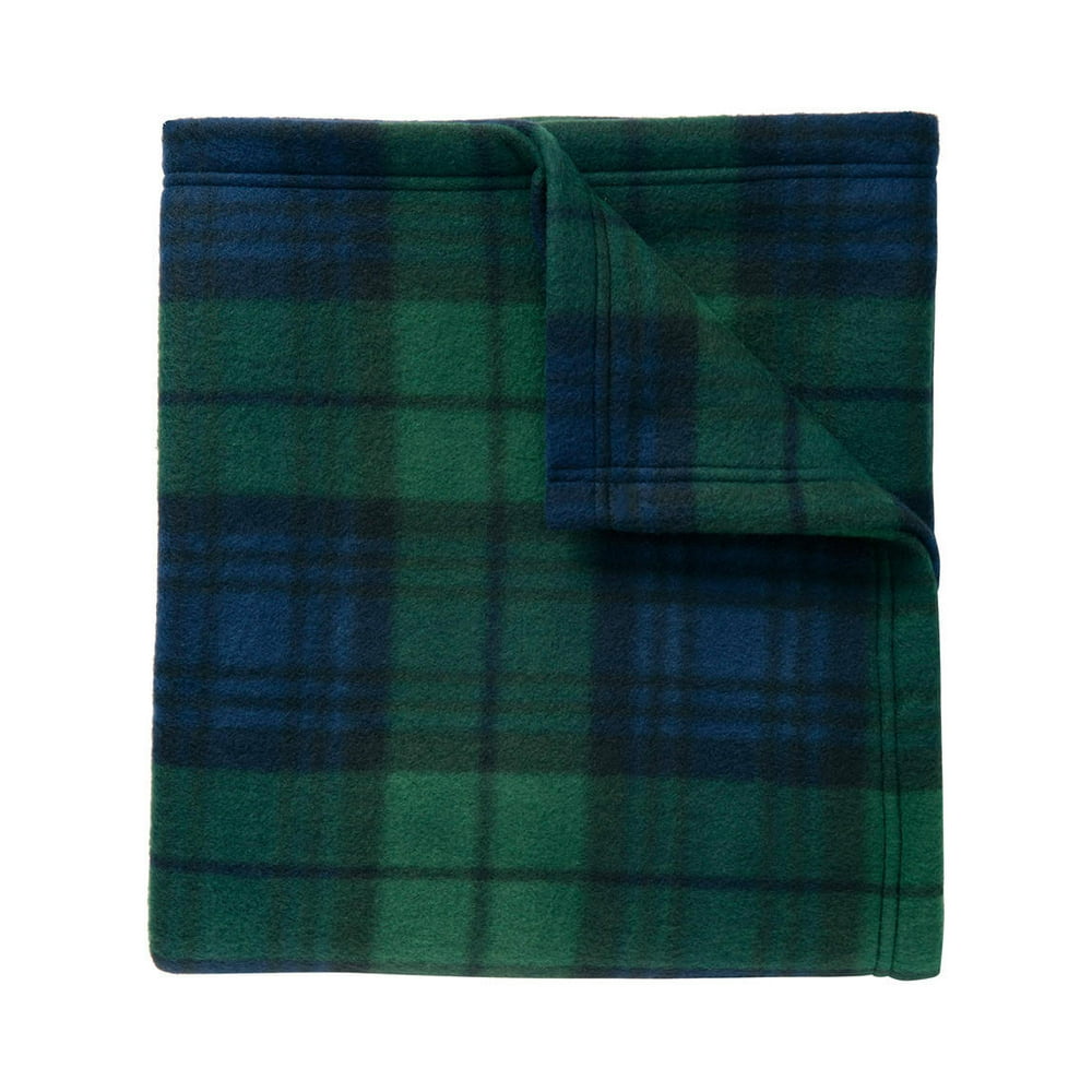 Mafoose Core Printed Fleece Blanket Black Watch Plaid Print Walmart