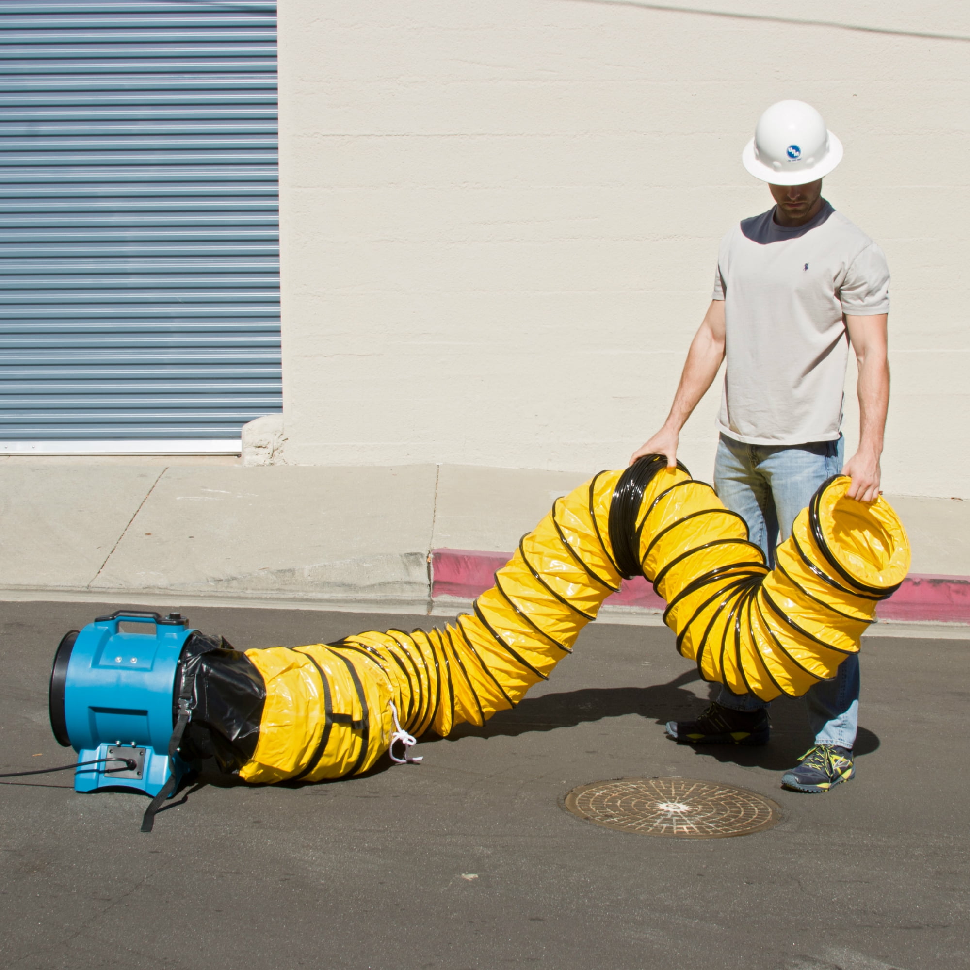 XPOWER 8DH25 Extra Flexible 8" Diameter 25 Ft Ventilation PVC Duct Hose