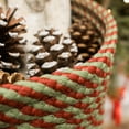 thumbnail image 2 of Twisted Christmas Woven Basket - Green/Red 16"x16"x14", 2 of 5