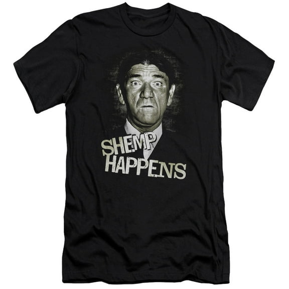 Three StoogeS/Shemp Happens Premium Canvas Adult Slim Fit 30/1 T-Shirt Black