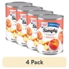 (4 pack) Duncan Hines Comstock Simply Peach Pie Filling and Topping, Ready to Use, 21 oz.