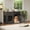 Black vertical stripes, variant on 44.5" Wooden Dog Crate Furniture with Hook & Storage Drawers, Heavy-Duty Indoor Dog Kennel with Sliding Barn Doors, Decorative Pet House End Table for Medium & Small Dogs