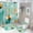 AA-3, variant on Cute Bee Pattern Shower Curtain Bathroom Sets Toilet Lid Rug, Bath Mat And Contour Mat, Shower Curtain 4Pcs