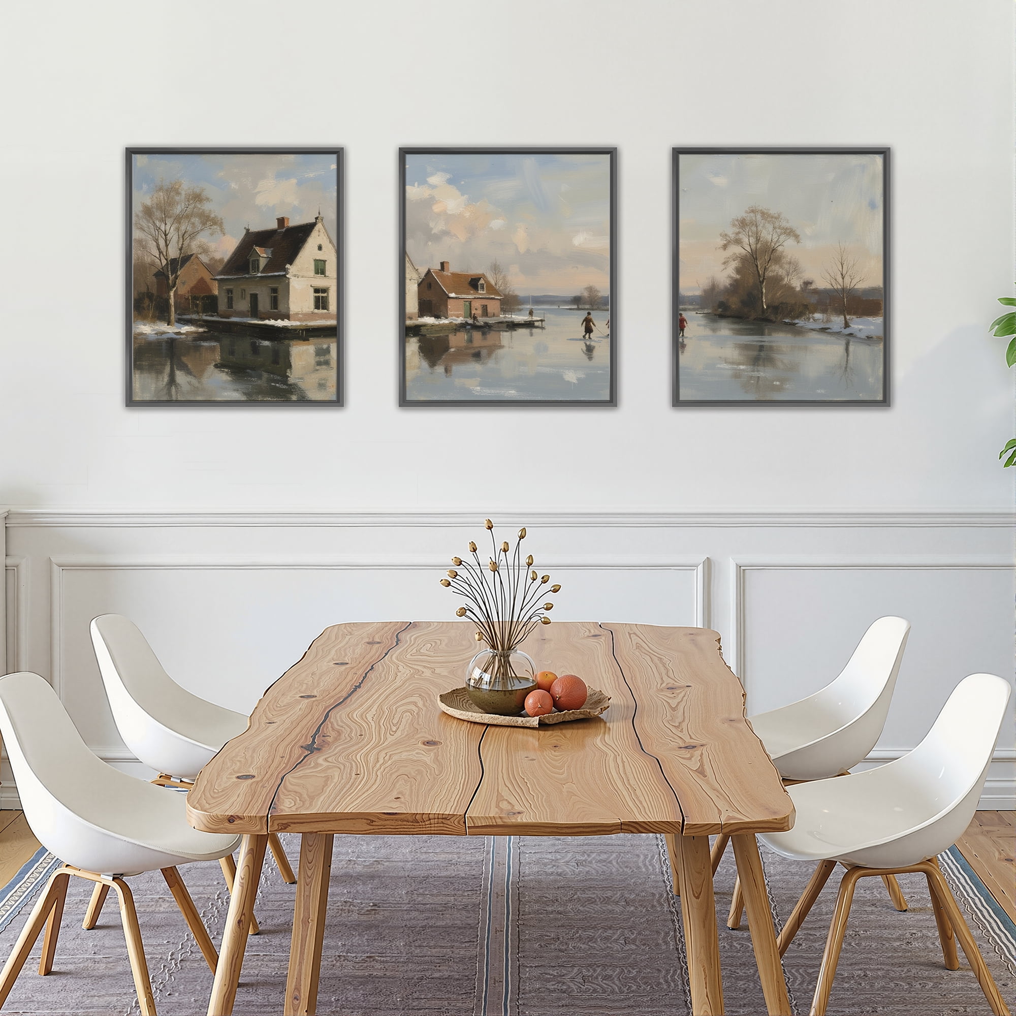 MAYEERTY Modern Abstract Wall Art Painting, Living Room Decor, Black Aluminum Alloy Frame, 23.6"x15.8"