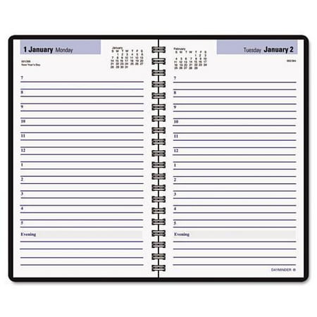 DayMinder Daily Appointment Book with Hourly Appointments, 8 x 4 7/8 ...
