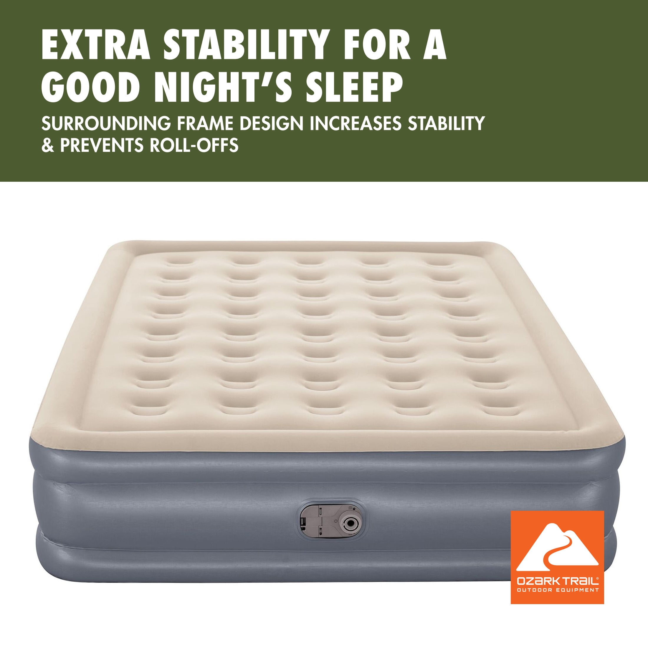 Ozark Trail 16" Queen Air Mattress with Built-In Electric Pump