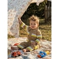 thumbnail image 3 of BemeyourBBs Toddler Baby Boy Firefighter 2 Piece Outfits Spring Fall Clothes Long Sleeve Turn Down Collar Contrast Color Zipper Up Jacket Coat Tops and Suspenders Pants Set, 3 of 7