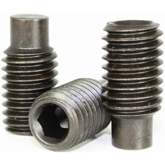 Socket Set Screws, Full Dog Point, DIN 915, M12-1.75 x 35mm, Alloy Steel Metric Class 14.9 - 45H, Black Oxide, Hex Socket (Quantity: 100)