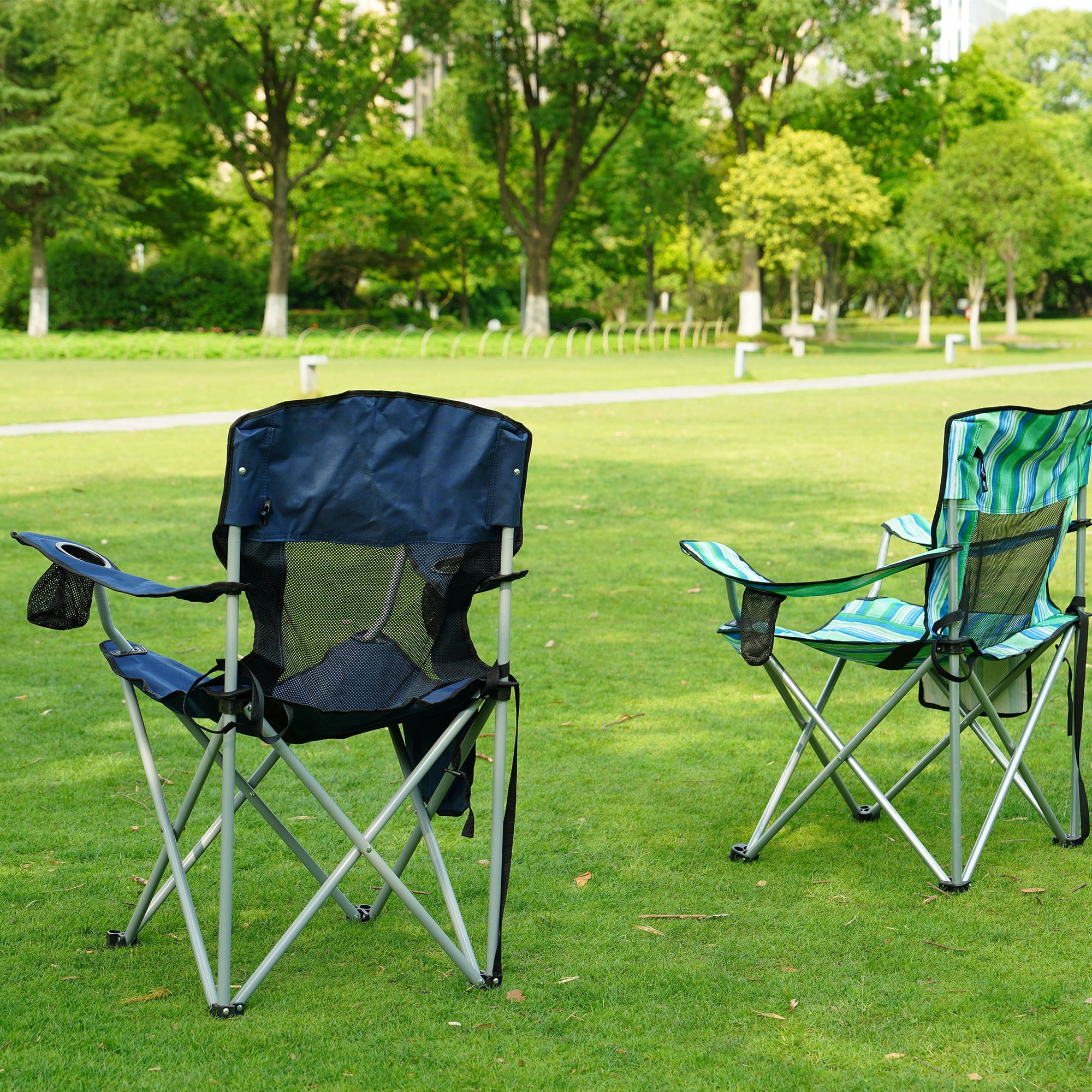 Sprint Demon Folding Camp Chair，Portable Outdoor Chair with Cup Holder & Carrying Bag，for Camping, Beach, Fishing, and Sports Events