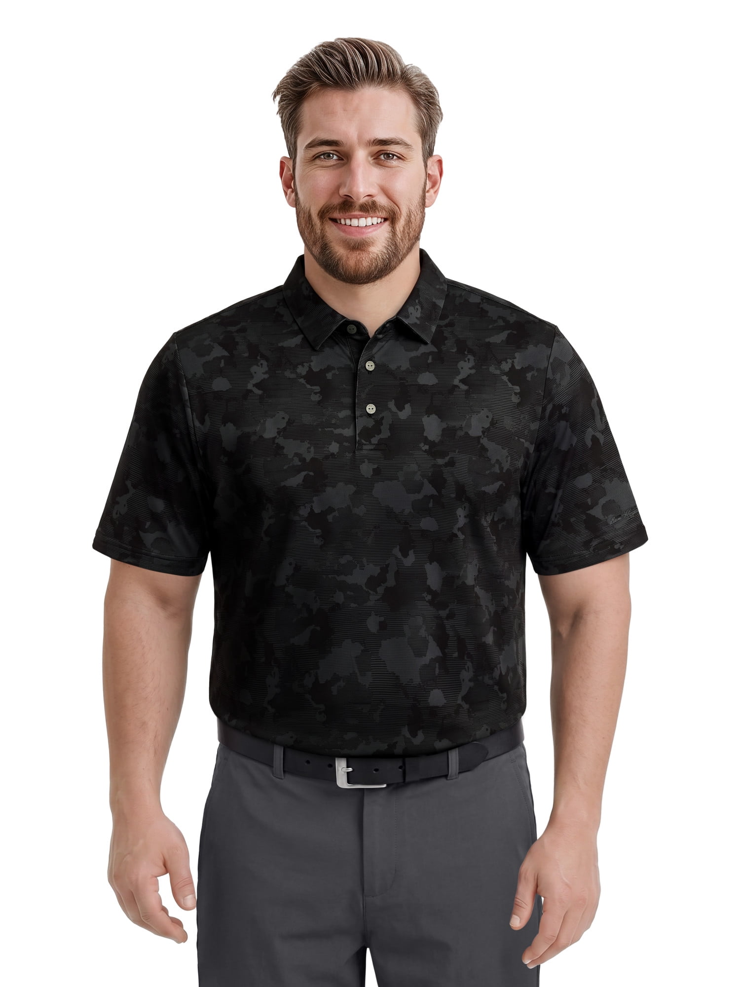 Ben Hogan Performance Men's & Big Men's Camouflage Print Short Sleeve Polo Shirt, Sizes S-4XLT