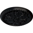 thumbnail image 3 of Ekena Millwork 17 1/8"OD x 1 1/2"P Washington Ceiling Medallion (Fits Canopies up to 2 7/8"), Hand-Painted Jet Black, 3 of 6