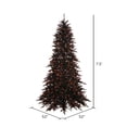 thumbnail image 2 of Vickerman 7.5' Black Fir Artificial Christmas Tree, Orange  Dura-lit LED Lights, 2 of 3
