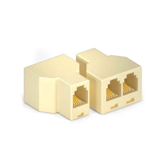 Plug In RJ11 Phone Line Splitter Telephone Splitter For Stable Signal Quality