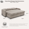 thumbnail image 3 of Serta Hayden Convertible Sectional Sofa, Taupe Woven Fabric, 3 of 10