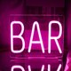 thumbnail image 1 of Letreros de neón Rose Bar, letrero de luz LED de neón con base acrílica, luz de pared de neón USB, letrero de luz LED colgante para casa, bar, pub, cóctel, cerveza, juego, fiesta., 1 of 5