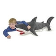 thumbnail image 3 of Melissa & Doug Giant Shark - Lifelike Stuffed Animal (over 3 feet long), 3 of 10