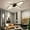 Black, variant on FETCOI Modern LED Ceiling Light Fixture Circle Ring Chandelier Lighting Flush Mount (Black)
