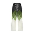 thumbnail image 4 of ZHUGeLI Women's Pants Cute Floral Print Capri Pants Women Summer Casual Cropped Pants Elastic Drawstring Waist Vacation Beach Pants Pocket Drawstring Tie Elastic Waist Loose Jogger Pants, 4 of 5