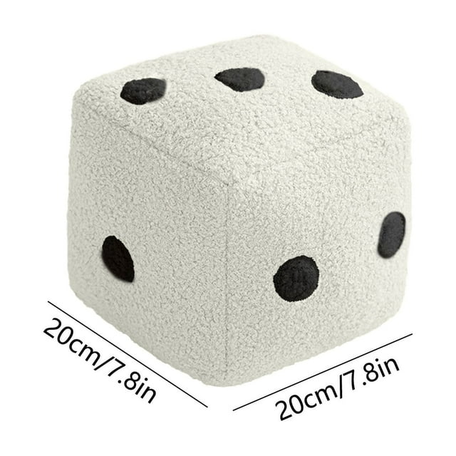 Herunwer Cute Plush Dice Doll Toy, Soft Cube Pillow for Sofa, Decor, and Play