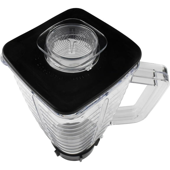 HQRP Plastic Jar Set Replacement Compatible with Oster Osterizer Blender, 004954-011-090 014709-156-000 004902-003-NP0 084036000000, 1.25L Pitcher, 0.33 Gallon Capacity