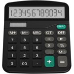 Calculatrice, calculatrice de bureau de fonction standard, noir
