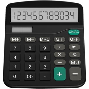 Calculatrice, calculatrice de bureau de fonction standard, noir