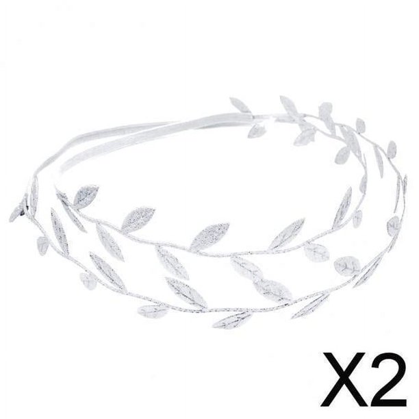 Diademas Naturales Perfke para Padres y Bebés Recién Nacidos Color Plateado 2 Piezas
