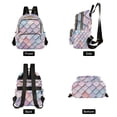 thumbnail image 4 of FORMRS Mini Backpack Purse for Women Quilted Travel Daypack Casual Shoulder Bag, Pink Art Pattern, 4 of 7