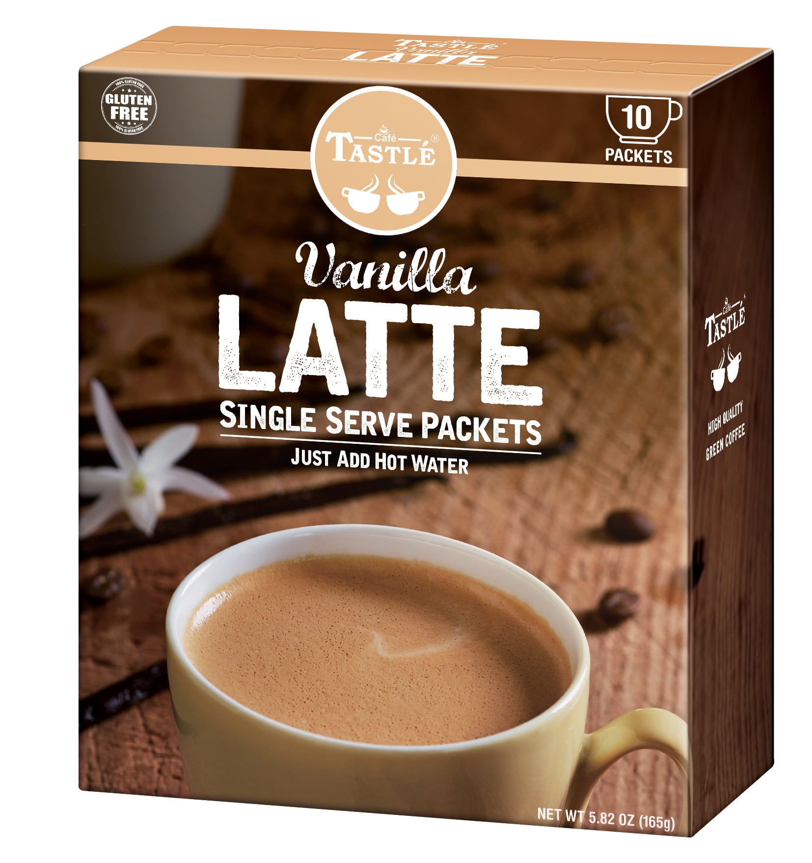Cafe Tastle Single Serve Vanilla Latte Coffee, 10 Count
