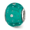 thumbnail image 1 of FB Jewels Sterling Silver Reflections CZ and Bubbles Blue Glass Bead, 1 of 3