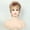 brown, variant on Women Short Fluffy Wig Natural Look Side Bangs Heat Resistant Synthetic Hair