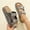 Black, variant on Summer Beach Walking Sandals for Women, Cork Footbed Slip On Slides with Arch Support
