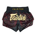 thumbnail image 1 of Fairtex Slim Cut Muay Thai Boxing Shorts (Black Lava, 4X-Large), 1 of 5