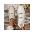 thumbnail image 5 of Women’s Low Top Canvas Sneakers - Stylish Daily Wear Comfortable Round Toe Flat Bottom, 5 of 7
