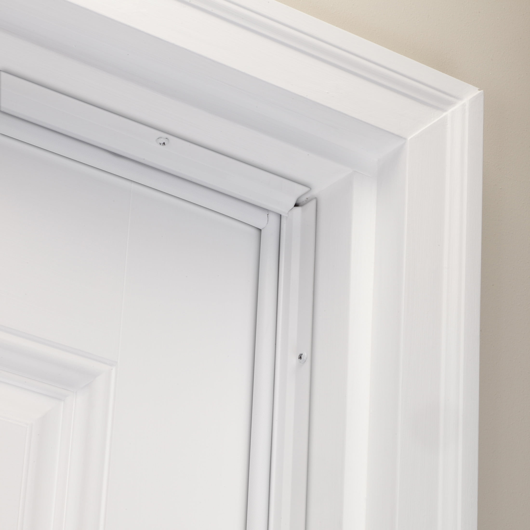 M-D Building Products 91850 White Aluminum and Vinyl-coated Foam Heavy-duty Screw-on Top and Sides Door Seal Kit