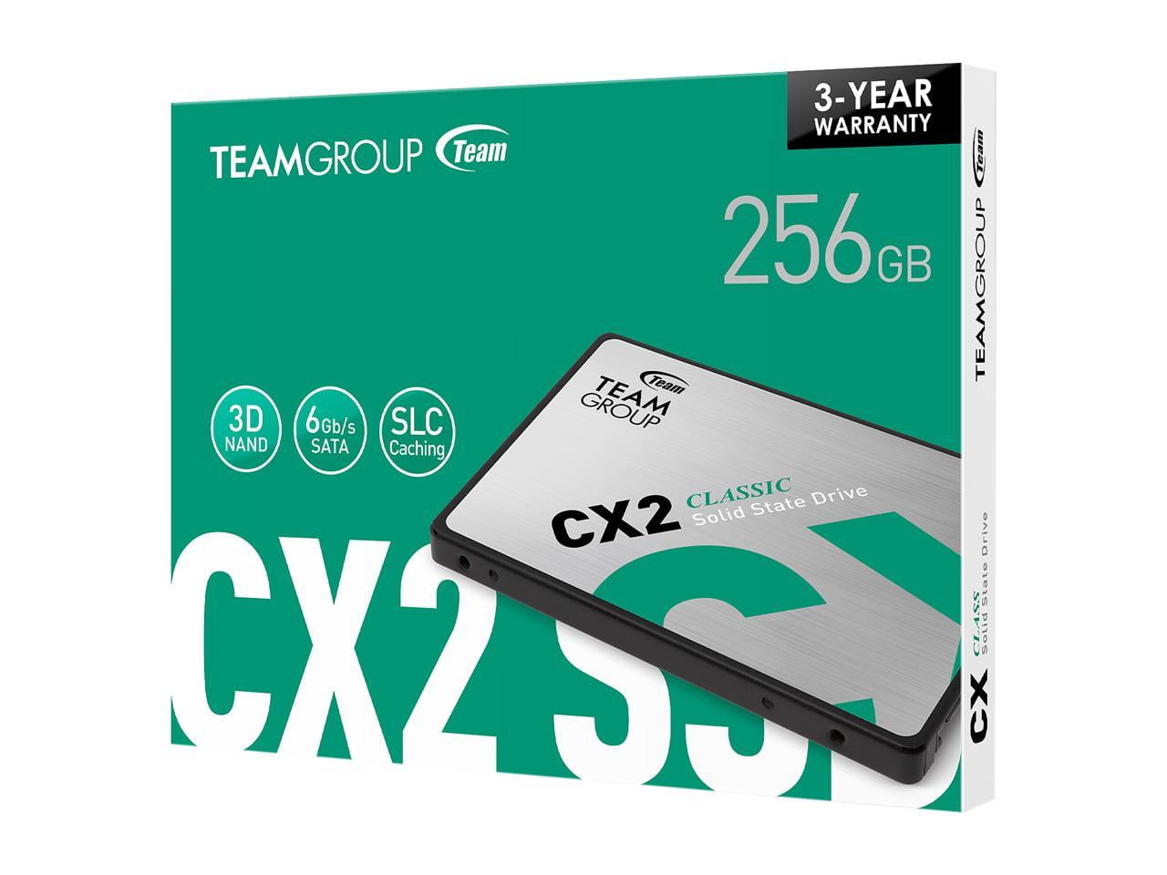 Team Group CX2 2.5" 256GB SATA III 3D NAND Internal Solid State Drive (SSD) T253X6256G0C101