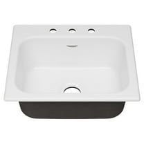 American Standard Quince Drop-in Cast Iron 25 in. 3-Hole Single Bowl Kitchen Sink in Brilliant White