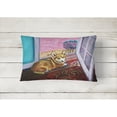 thumbnail image 2 of Carolines Treasures 7410PW1216 Corgi Watching from the Door Canvas Fabric Decorative Pillow, 12H x16W, multicolor, 2 of 3