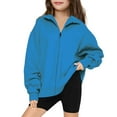 thumbnail image 2 of Otqutp Student Hardshell Jacket Inner Bladder Boys and Girls School Three In One Cardigan Warm Spring and Autumn Winter Children's Coat(Blue,9-10 Years), 2 of 4