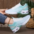 thumbnail image 4 of Women's Lightweight Breathable Knit Running Shoes, Non-Slip Air Cushion Athletic Sneakers, Mint Green, 4 of 4