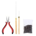 thumbnail image 2 of Connector Kit Hook  Needle With 500Pcs Micro Rings For Hair Extension, 2 of 8