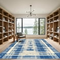thumbnail image 2 of ODIKA 6'x9' Machine Washable Non-Slip Area Rug, Geometric Blue High Traffic Rug, Blue, 1069975, 2 of 7