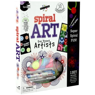 4M Toysmith, Thinking Kits Amazing Spiral Art from STEAM for Juniors,  Flower Toppers Spin as The Motorized Art Spinner Draws 16-Page Full Color
