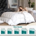 thumbnail image 2 of Goose Down Comforter All Season-Ultra Soft and Cozy Noiseless Duvet Insert with Egyptian Cotton Cover, Fluffy Warm Comforter, 2 of 7